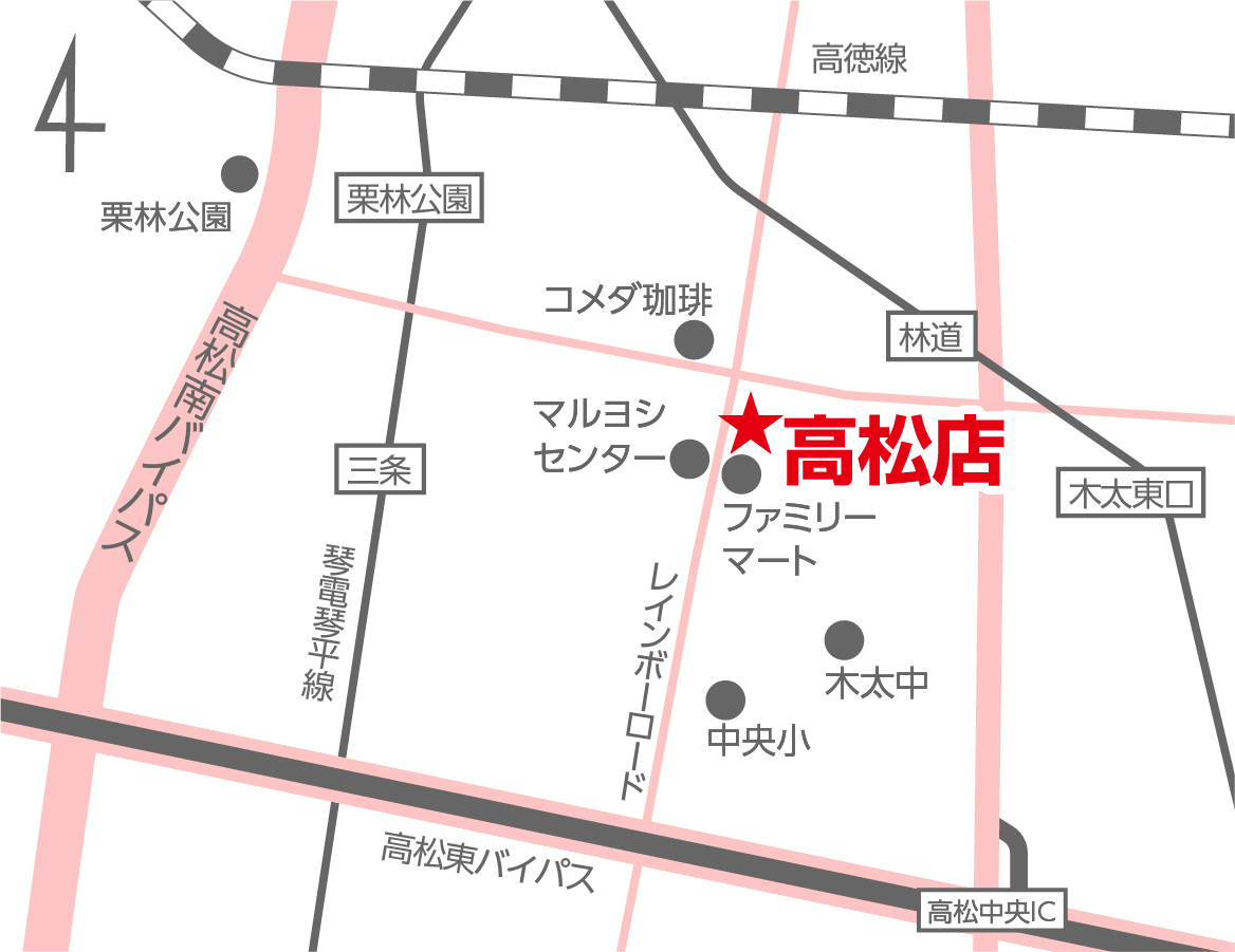 高松レインボー店MAP